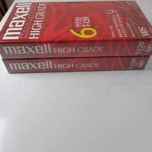 Maxell High Grade T-120 Blank VHS Tapes 2pk 120 Min